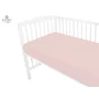 Cearceaf cu elastic, MimiNu, Pentru patut 120X60 cm, Din bumbac certificat Oeko Tex Standard 100, Colectia Royal, Powder Pink - 4