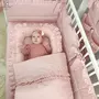 Cearceaf cu elastic, MimiNu, Pentru patut 120X60 cm, Din bumbac certificat Oeko Tex Standard 100, Colectia Royal, Powder Pink - 7
