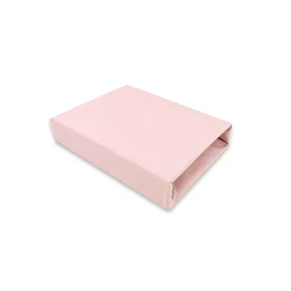 Cearceaf cu elastic, MimiNu, Pentru patut 120X60 cm, Din bumbac certificat Oeko Tex Standard 100, Colectia Royal, Powder Pink