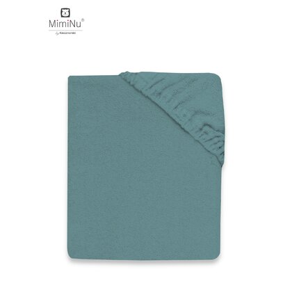 MimiNu - Cearceaf cu elastic pentru patut 120X60 cm, Din terry, Material certificat Oeko Tex Standard 100, Nepal Green