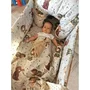 Cearceaf cu elastic, MimiNu, Pentru patut 140X70 cm, Din bumbac certificat Oeko Tex Standard 100, Teddy Bear On Moon - 8