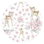 Cearceaf cu elastic, MimiNu, Pentru patut co-sleeper, Leonie, Dimensiune 83 x 50 cm, Din bumbac certificat Oeko Tex Standard 100, Sweet Deer Pink - 4