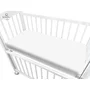 Cearceaf cu elastic, MimiNu, Pentru patut co-sleeper, Theo, Dimensiune 85 x 46 cm, Din bumbac jersey, Material certificat Oeko Tex Standard 100, White - 2