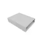 Cearceaf cu elastic, MimiNu, Pentru patut leagan sau patut co-sleeper, Dimensiune 90x40 cm, Din bumbac certificat Oeko Tex Standard 100, Colectia Royal, Grey - 1