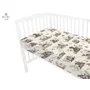Cearceaf cu elastic, MimiNu, Pentru patut leagan sau patut co-sleeper, Dimensiune 90x40 cm, Din bumbac certificat Oeko Tex Standard 100, Design, Calm Forest Natural - 3