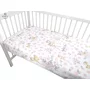 Cearceaf cu elastic, MimiNu, Pentru patut leagan sau patut co-sleeper, Dimensiune 90x40 cm, Din bumbac certificat Oeko Tex Standard 100, Sweet Deer Pink  - 3