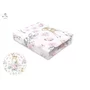 Cearceaf cu elastic, MimiNu, Pentru patut leagan sau patut co-sleeper, Dimensiune 90x40 cm, Din bumbac certificat Oeko Tex Standard 100, Sweet Deer Pink  - 4