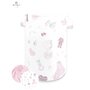 Cutie depozitare jucarii, MimiNu, Din bumbac certificat Oeko Tex Standard 100, Cu manere, 50x35 cm, Baby Shower Pink