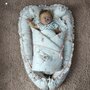 Cosulet bebelus, MimiNu, Pentru dormit, Baby Cocoon 75x55 cm, Cu volanase, Husa 100% bumbac, Din bumbac certificat Oeko Tex Standard 100, Design, Powdery Pink Ballerina - 2