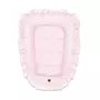 Cosulet bebelus, MimiNu, Pentru dormit, Baby Nest 55 x 75 cm, Cu Volanase, Din catifea, Pink - 1