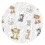 Halat de baie, MimiNu, Cu urechi, 2 - 5 ani, Moale, Cu buzunare, Cu cordon, Din bumbac si thermo fleece, Materiale certificate Oeko Tex Standard 100, Safari Natural - 2