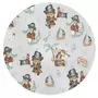 Halat de baie, MimiNu, Cu urechi, 5 - 7 ani, Moale, Cu buzunare, Cu cordon, Din bumbac si thermirates fleece, Materiale certificate Oeko Tex Standard 100, Design, Pirates Natural - 2