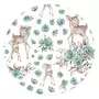 Halat de baie, MimiNu, Cu urechi, 5 - 7 ani, Moale, Cu buzunare, Cu cordon, Din bumbac si thermo fleece, Materiale certificate Oeko Tex Standard 100, Sweet Deer Mint - 2