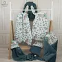 Halat de baie, MimiNu, Cu urechi, 5 - 7 ani, Moale, Cu buzunare, Cu cordon, Din bumbac si thermo fleece, Materiale certificate Oeko Tex Standard 100, Sweet Deer Mint - 4