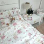 Lenjerie patut cu 3 piese, MimiNu, Pentru patut 120x60 cm, Cu protectie laterala, Din bumbac certificat Oeko Tex Standard 100, Design, Pink Ballerina - 4