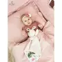 Lenjerie patut cu 4 piese, MimiNu, Pentru patut 120x60 cm, Cu doua protectii laterale, Cu volanase, Din bumbac certificat Oeko Tex Standard 100, Colectia Royal, Powder Pink - 7