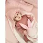 Lenjerie patut cu 4 piese, MimiNu, Pentru patut 120x60 cm, Cu doua protectii laterale, Cu volanase, Din bumbac certificat Oeko Tex Standard 100, Colectia Royal, Powder Pink - 8