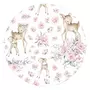 Perna pentru alaptat, MimiNu, Din bumbac certificat Oeko Tex Standard 100, Cu husa detasabila, Cu fermoar securizat, Circumferinta 155 cm, Sweet Deer Pink - 3
