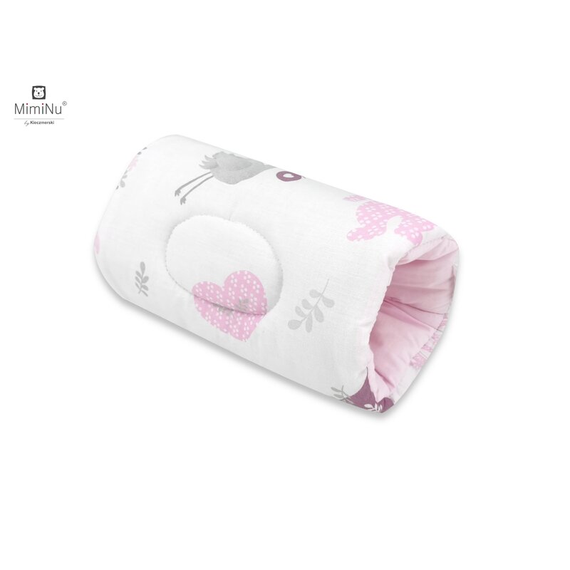 Perna pentru alaptat, MimiNu, Tip manson, Din bumbac certificat Oeko Tex Standard 100, 25 cm, Baby Shower Pink