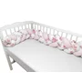 Protectie laterala, MimiNu, Pentru patut bebe, Tip Bumper impletit, Din bumbac, Din materiale certificate Oeko Tex Standard 100, Lungime 220 cm, Pink Ballerina - 4