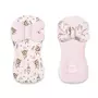 Protectie textila, MimiNu, Pentru carucior, scaun auto si scaun de bicicleta, Cu perna Butterfly, Materiale certificate Oeko Tex Standard 100, Minky Little Ballerina Pink