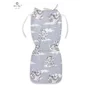 Salteluta pentru carucior, MimiNu, Reversibila, Cu doua fete, Din catifea si bumbac, Materiale certificate Oeko Tex Standard 100, 78 x 34 cm, Design, Dragons/Gray - 3