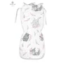 Salteluta pentru carucior, MimiNu, Reversibila, Cu doua fete, Din catifea si bumbac, Materiale certificate Oeko Tex Standard 100, 78 x 34 cm, Lulu Rose/Gray - 3