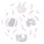 Salteluta pentru carucior, MimiNu, Reversibila, Cu doua fete, Din catifea si bumbac, Materiale certificate Oeko Tex Standard 100, 78 x 34 cm, Lulu Rose/Gray - 5
