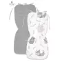 Salteluta pentru carucior, MimiNu, Reversibila, Cu doua fete, Din catifea si bumbac, Materiale certificate Oeko Tex Standard 100, 78 x 34 cm, Lulu Rose/Gray - 2