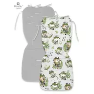 Salteluta pentru carucior, MimiNu, Reversibila, Cu doua fete, Din catifea si bumbac, Materiale certificate Oeko Tex Standard 100, 78 x 34 cm, Minky Detective Natural