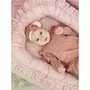 Set 4 in 1 Cosulet bebelus, MimiNu, Baby Cocoon 75x55 cm, Cu volanase, Husa bumbac, Din bumbac certificat Oeko Tex Standard 100, Cu paturica cu volanase 50x70 cm, Cu salteluta, Cu perna fluture, Colectia Royal, Powder Pink - 5
