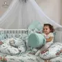 Set 4 in 1 Cosulet bebelus, MimiNu, Baby Cocoon 75x55 cm, Husa bumbac, Din bumbac certificat Oeko Tex Standard 100, Cu paturica 50x70 cm, Cu salteluta, Cu perna fluture, Lulu Natural - 5