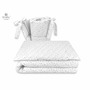 Lenjerie patut cu 5 piese, MimiNu, Pentru patut 120x60 cm, Cu pilota si perna, Din bumbac certificat Oeko Tex Standard 100, Mini Gray Stars - 3