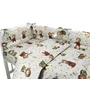 Lenjerie patut cu 5 piese, MimiNu, Pentru patut 120x60 cm, Cu pilota si perna, Din bumbac certificat Oeko Tex Standard 100, Teddy Bear On Moon - 3