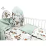 Set pentru bebelusi cu 6+1 piese, MimiNu, Cu paturica de infasat, Prosop, Paturica, Cearceaf 120x60 cm, Fata de perna, Husa pilota, Jucarie textila senzoriala, Din bumbac certificat Oeko Tex Standard 100, 135x100 cm, Design, Pirates Natural - 3
