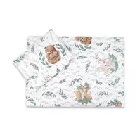 Set pentru carucior, MimiNu, Cu pernuta si paturica, Cu huse detasabile si lavabile, Din bumbac certificat Oeko Tex Standard 100, Lulu Natural