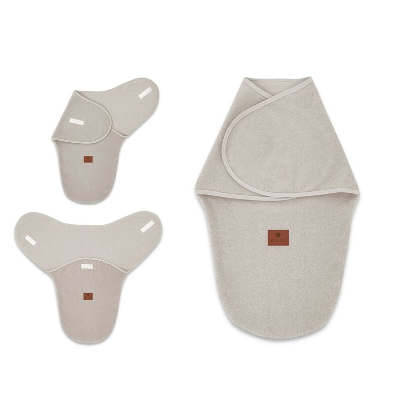 Sistem de infasare, MimiNu, Pentru bebe, 0 - 3 luni, Din tesatura thermofrotte, Beige