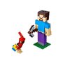LEGO - Minecraft Steve BigFig cu papagal - 2