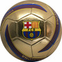 Minge de fotbal Marimea 5, Metalica Logo Gold Fc Barcelona - 1