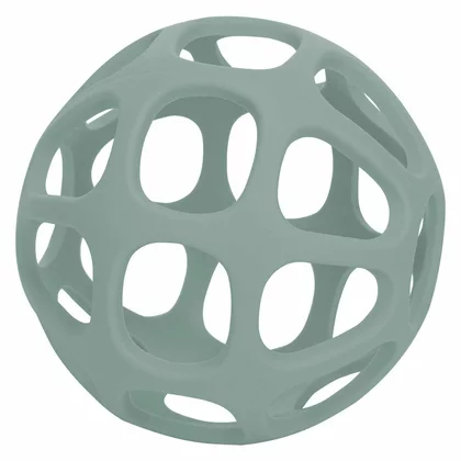 Minge, Free2Play, Pentru dentitie, Moale, Din silicon alimentar, Fara BPA, Dezvolta abilitatile motorii si coordonarea ochi-mana, Usor de curatat, Diametru 11 cm, 0 luni+, Green