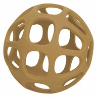 Minge, Free2Play, Pentru dentitie, Moale, Din silicon alimentar, Fara BPA, Dezvolta abilitatile motorii si coordonarea ochi-mana, Usor de curatat, Diametru 11 cm, 0 luni+, Ochre