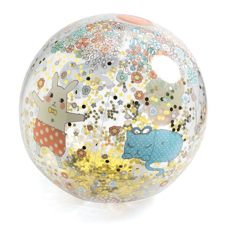 Djeco - minge usoara - animalute cu sclipici, kawaii ball