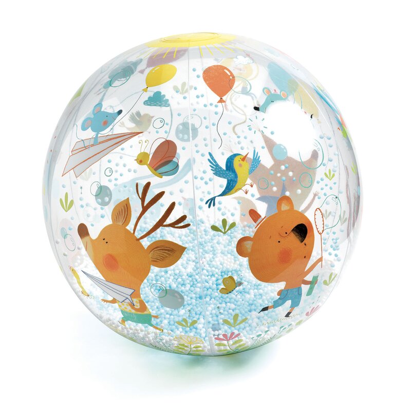 Djeco - minge usoara - animalute in miscare, bubbles ball