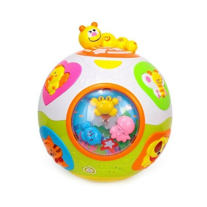 Jucarii bebe - mingea interactiva cu lumini si sunete prinde-ma daca poti