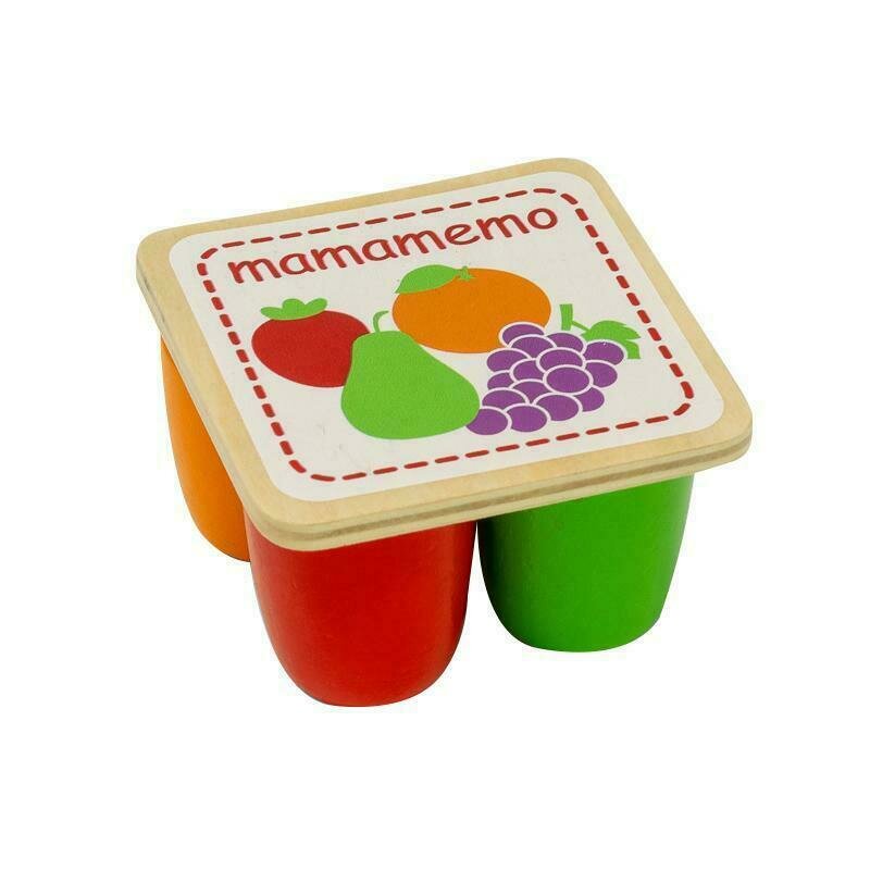 Mamamemo - mini-iaurturi de jucarie, din lemn,