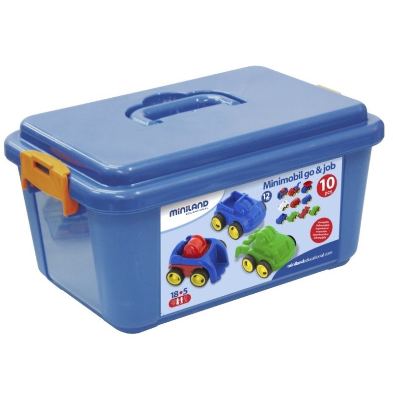 Miniland - minimobil 12 cm set 10 masinute