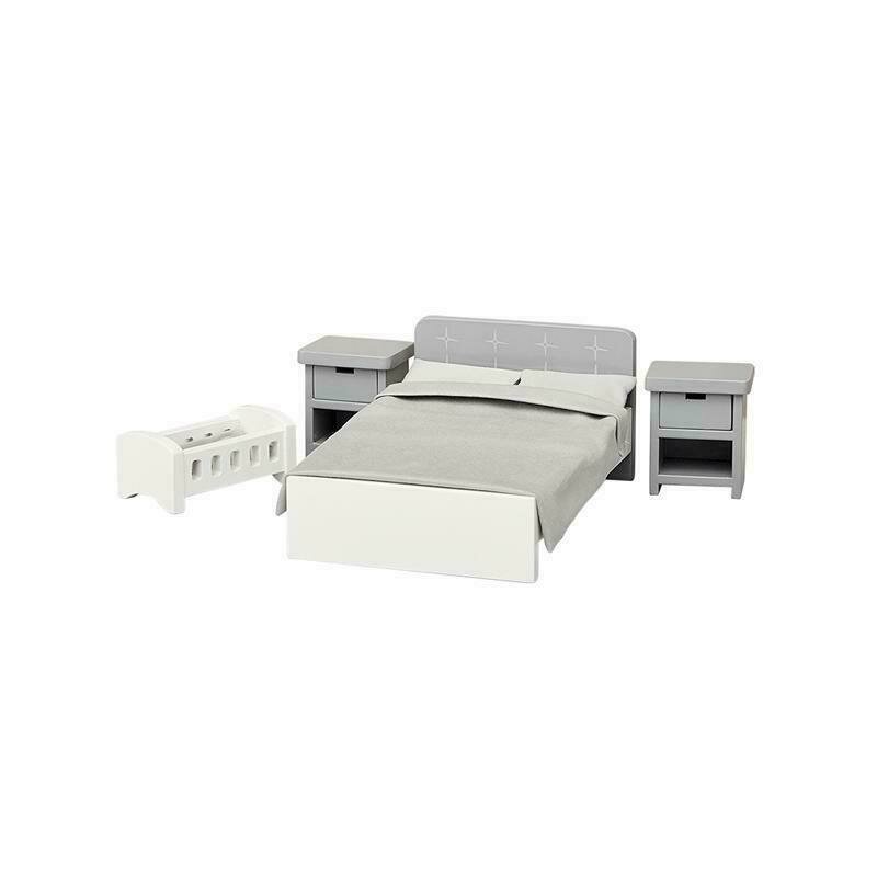 Byastrup - mobilier casuta papusi din lemn dormitor +3 ani