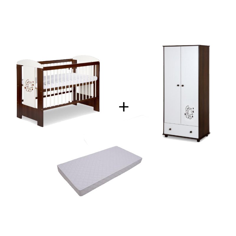 Klups - mobilier teddy with stars , wenge 3