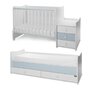 Mobilier, Maxi Plus, 70x160 cm, transformabil, White Baby Blue - 14