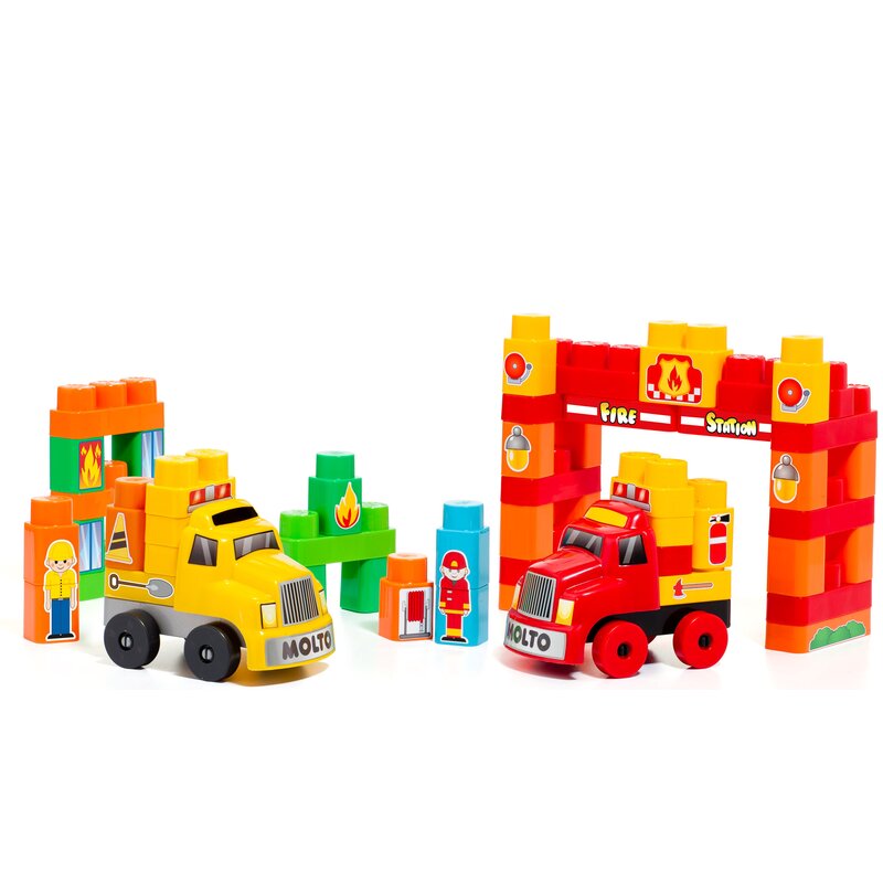 Molto - set de constructie camion cu 60 de cuburi